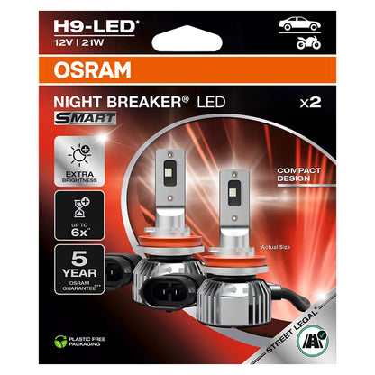 Osram Night Breaker Smart H9 LED 12V - Sæt osram