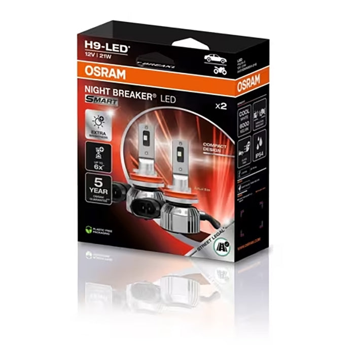 Osram Night Breaker Smart H9 LED 12V - Sæt osram