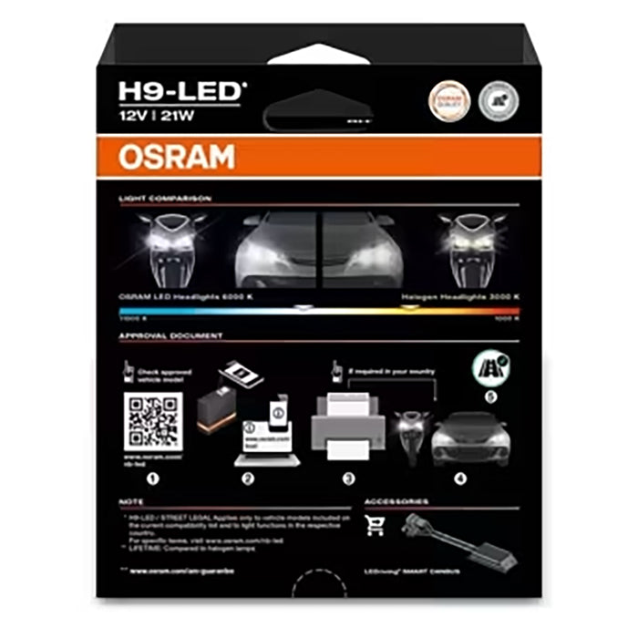 Osram Night Breaker Smart H9 LED 12V - Sæt osram