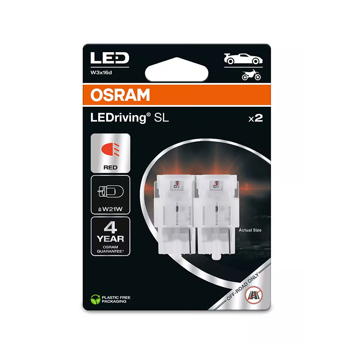 Osram LEDriving SL Rød W21W - Sæt osram