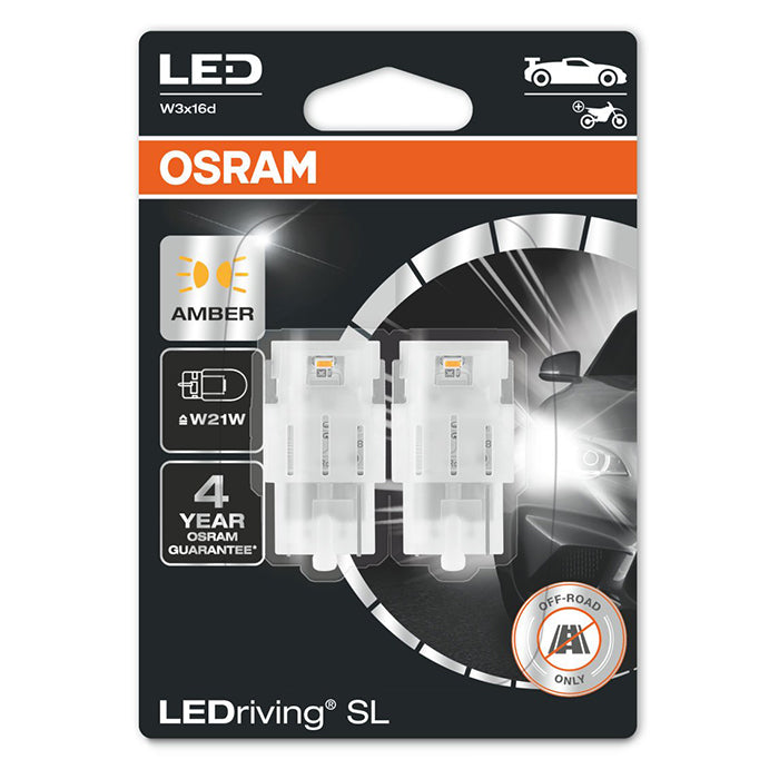 Osram LEDriving SL Gul W21W - Sæt osram