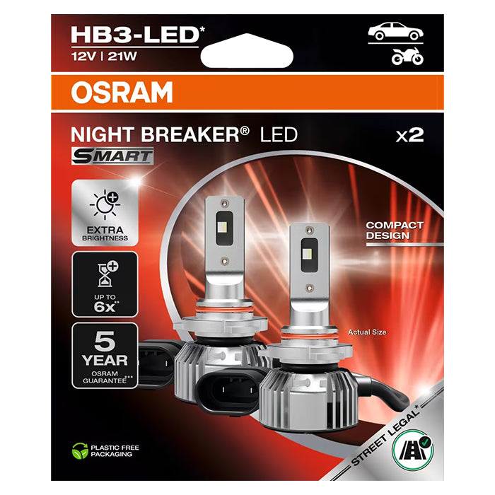 Osram Night Breaker Smart HB3 LED 12V - Sæt osram