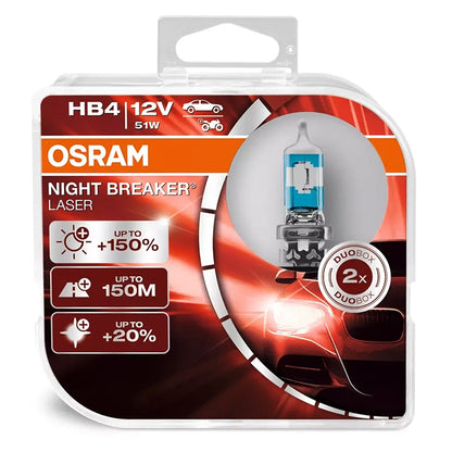 Osram Night Breaker Laser HB4 51W 12V +150 Procent- Sæt osram