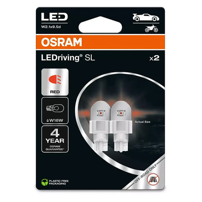 Osram LEDriving SL Rød W16W 12V - Sæt osram