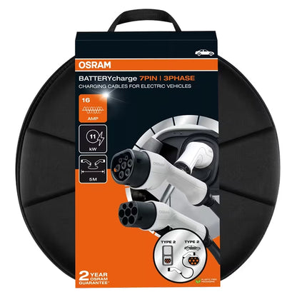 Osram Ladekabel type 2 16A 3-faset 5m inkl. taske osram