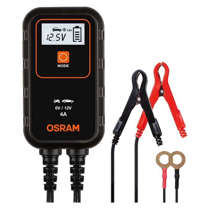 Osram Batterilader 4A, 1,5m kabel - Til Bil & MC - BilligStyling