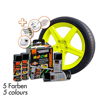 Foliatec Sprayfolie neon rød 2X400 ml + base 2X400 ml foliatec