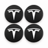 Tesla centerkapsler i Sort/hvid, sæt med 4 stk - 57mm BilligStyling