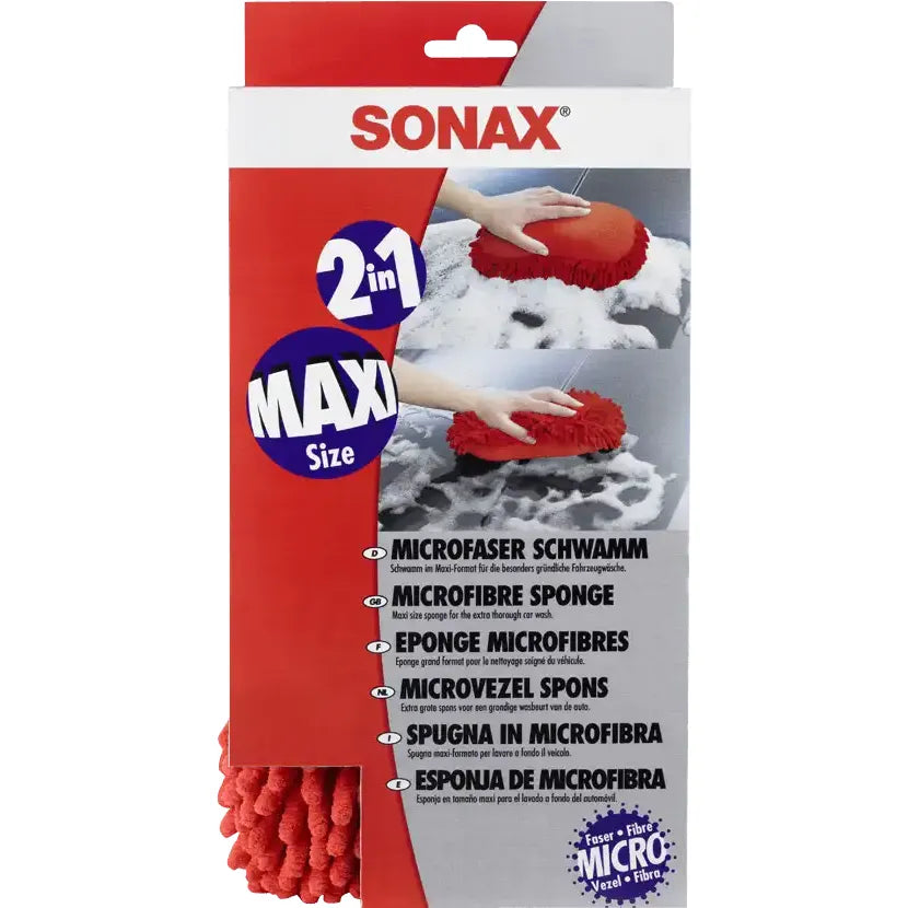 SONAX Microfiber Svamp Bilvask, Stor - BilligStyling