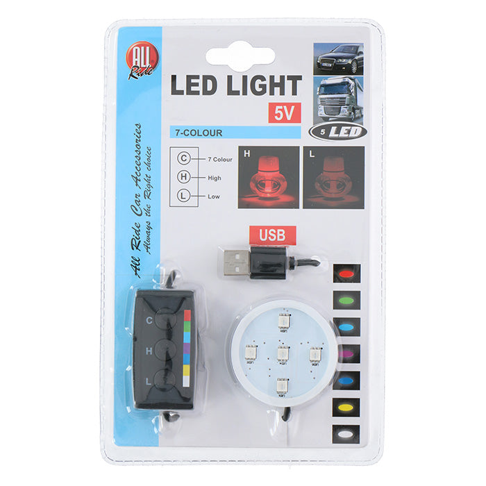 USB LED lys i 7 farver 5 volt til Poppy luftfrisker poppy