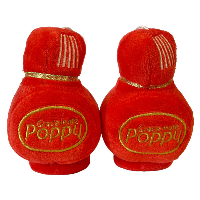 Poppy Plush rød 8x7cm. 2 stk. poppy