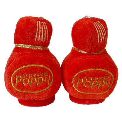 Poppy Plush rød 8x7cm. 2 stk. poppy