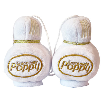 Poppy Plush hvid 8x7cm. 2 stk. poppy