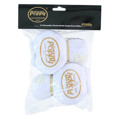 Poppy Plush hvid 8x7cm. 2 stk. poppy