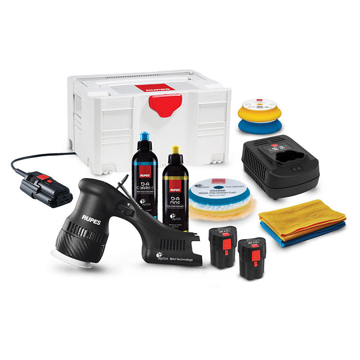 Rupes HLR75 iBrid Mini Polisher LUX Kit – Batteri &amp; Strømadapter - BilligStyling