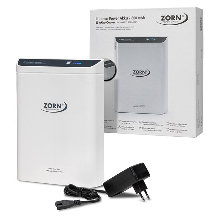 ZORN 25L elektrisk køleboks 12/230V ink. batteri 7,8 Ah zorn
