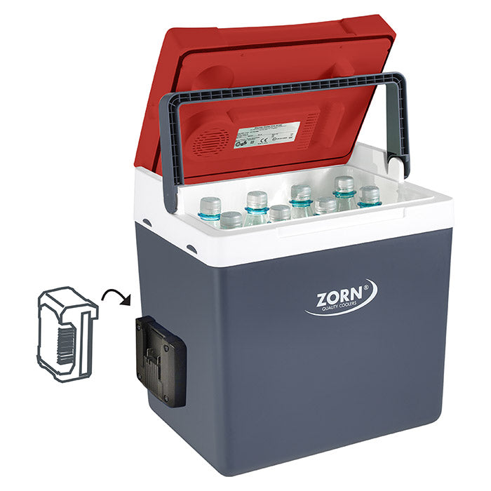 ZORN 26L elektrisk køleboks 12/230V + Akku 18V tilslut zorn