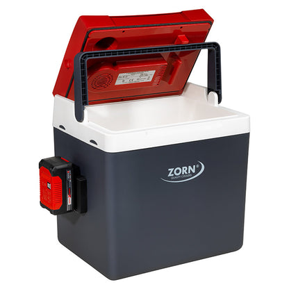 ZORN 26L elektrisk køleboks 12/230V + Akku 18V tilslut zorn