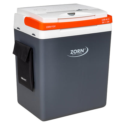 ZORN 30L elektrisk køleboks 12/230V og USB tilslutning zorn