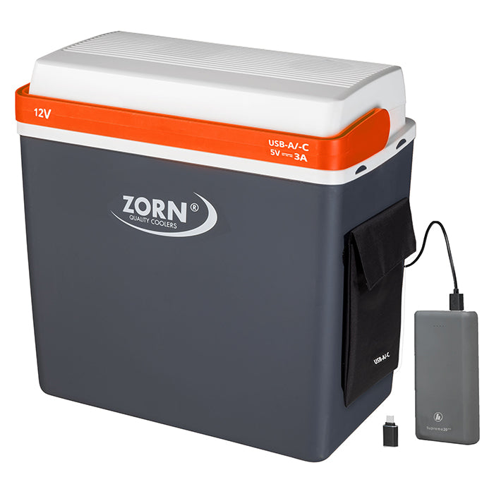 ZORN 21L Elektrisk køleboks 12V med USB A+C zorn