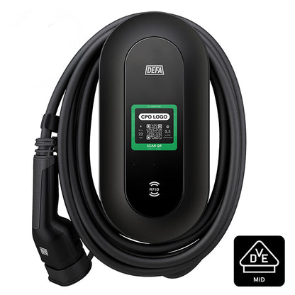 DEFA Power S Ladestation med MID og V2X 6 m. kabel 22kw defa