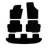 Velour måtter VW Touran 7P 05/2015- avant