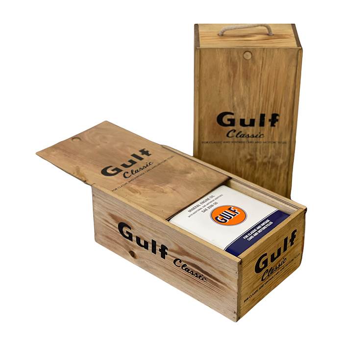 Gulf Classic 20w-50, 5 liter i trææske gulf