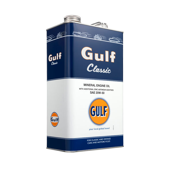 Gulf Classic 20w-50, 5 liter i trææske gulf