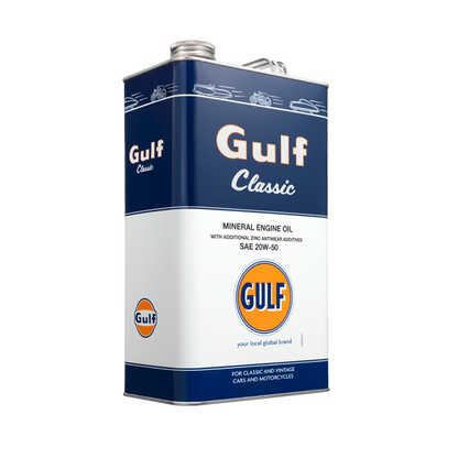 Gulf Classic 20w-50, 5 liter i trææske gulf