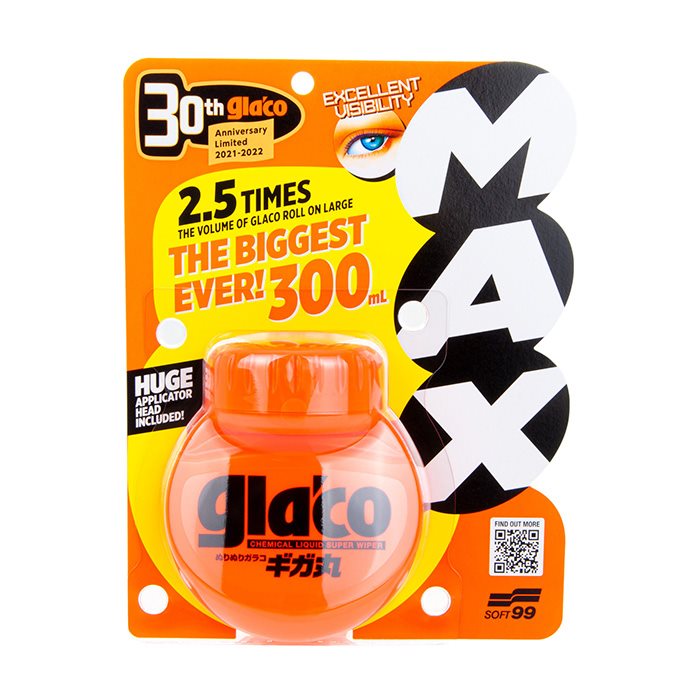 Soft99 Glasforsegler - Glaco Roll On Max 300ml Soft99