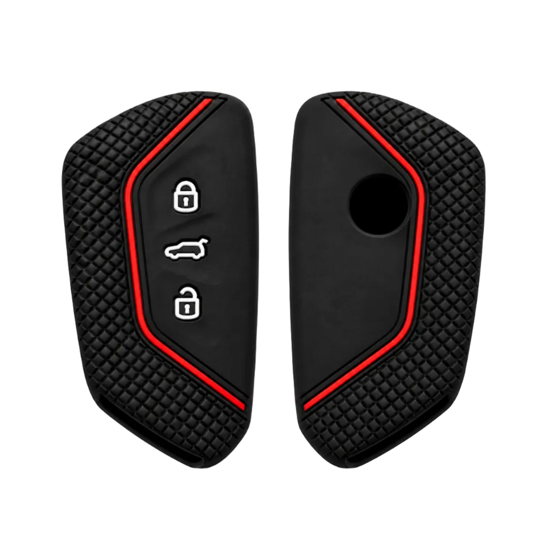 Bilnøgle silikone cover, Rød - Volkswagen, Skoda, SEAT BilligStyling