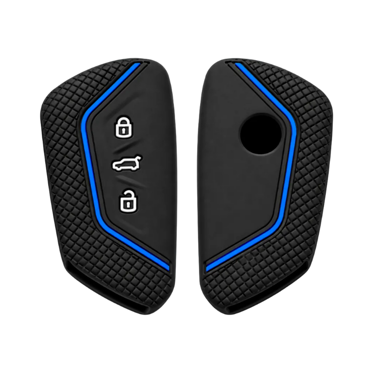 Bilnøgle silikone cover, Blå - Volkswagen, Skoda, SEAT BilligStyling