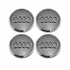 Audi centerkapsler i sølv/grå, sæt med 4 stk - 61/69 mm BilligStyling
