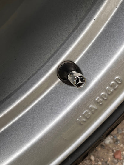 Mercedes Ventilhætter, Sølv, sæt med 4 stk. - BilligStyling