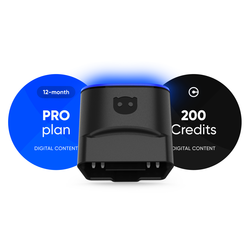 OBDeleven 3 PRO Pack (12 mdr) Inkl. 200 kreditter - iOS &amp; Android - Bildiagnostik Scanner OBDeleven