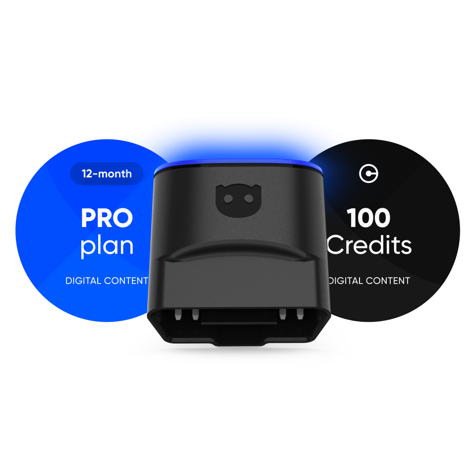 OBDeleven 3 PRO Pack (12 mdr) Inkl. 100 kreditter - iOS &amp; Android - Bildiagnostik Scanner OBDeleven