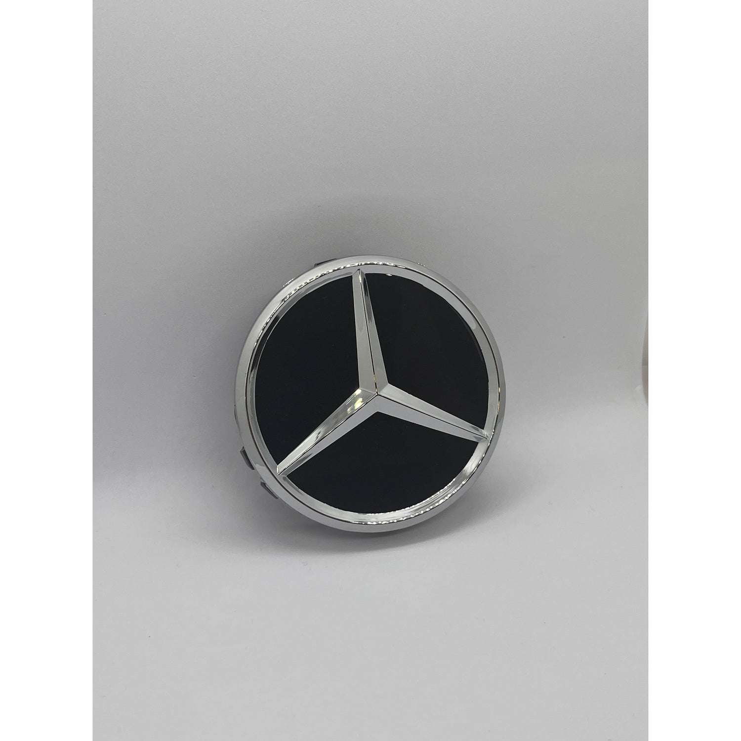 Mercedes centerkapsler, sæt med 4 stk - 75 mm, Sort - BilligStyling