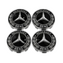 Mercedes centerkapsler, sæt med 4 stk - 60 mm, Sort BilligStyling
