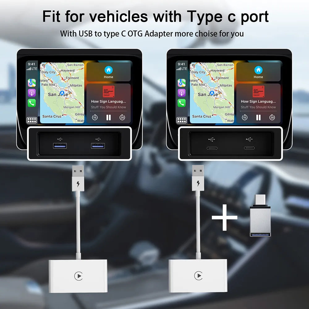 Apple CarPlay trådløs adapter - BilligStyling